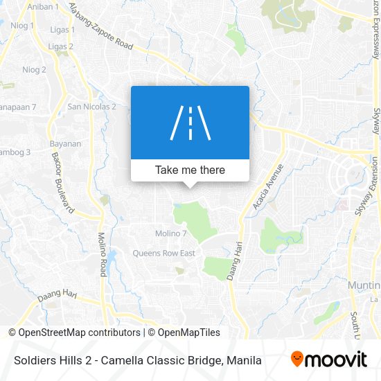 Soldiers Hills 2 - Camella Classic Bridge map