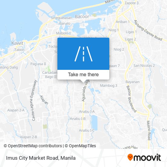 Imus City Market Road map