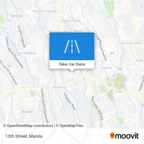 13th Street map