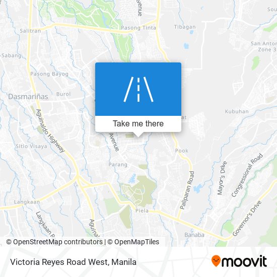 Victoria Reyes Road West map