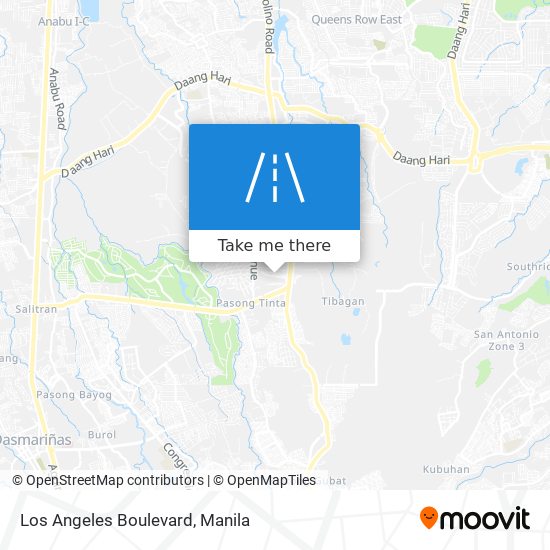 Los Angeles Boulevard map