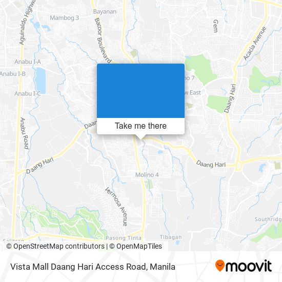 Vista Mall Daang Hari Access Road map