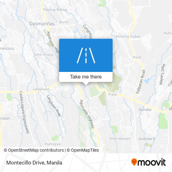 Montecillo Drive map
