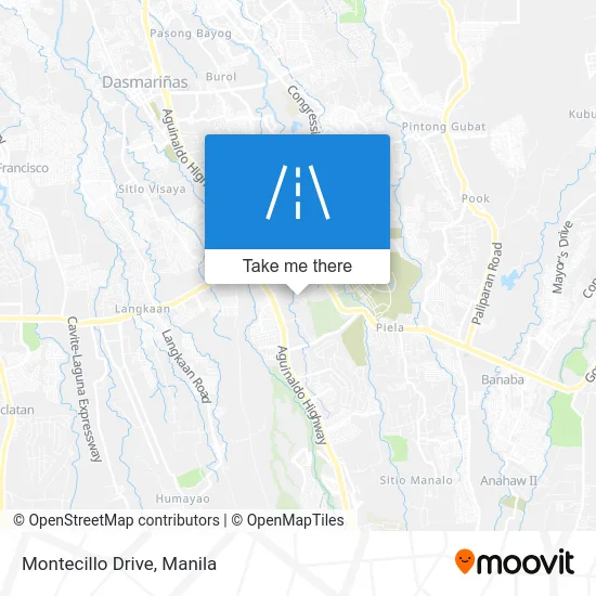 Montecillo Drive map