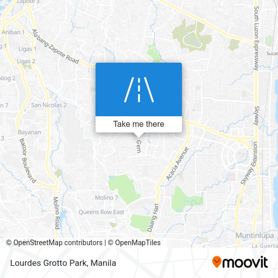 Lourdes Grotto Park map