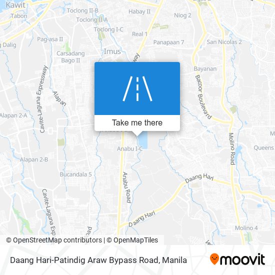Daang Hari-Patindig Araw Bypass Road map