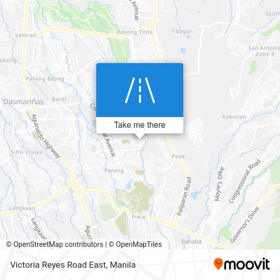 Victoria Reyes Road East map