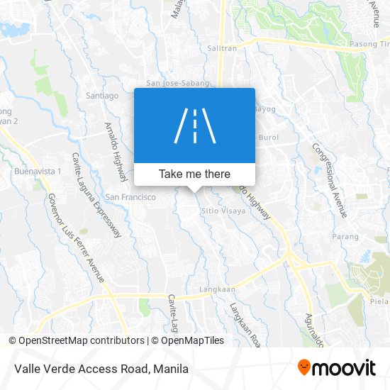 Valle Verde Access Road map