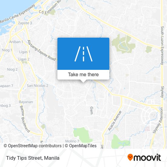 Tidy Tips Street map