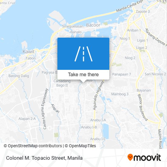 Colonel M. Topacio Street map