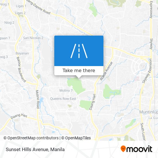 Sunset Hills Avenue map