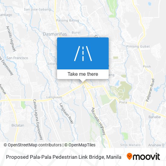 Proposed Pala-Pala Pedestrian Link Bridge map