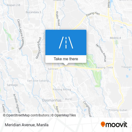 Meridian Avenue map