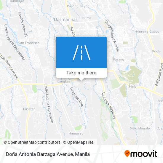 Doña Antonia Barzaga Avenue map