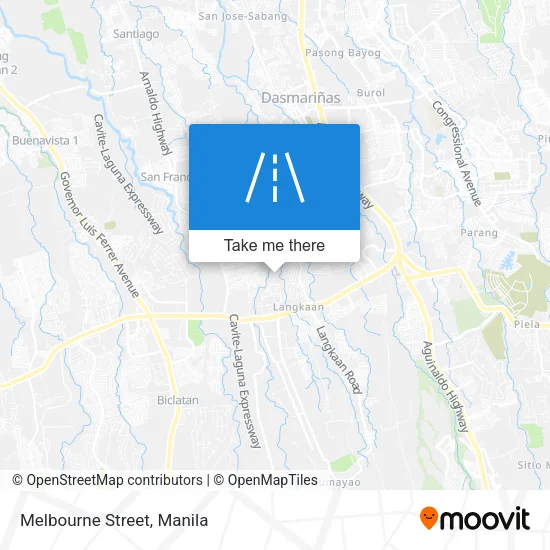 Melbourne Street map