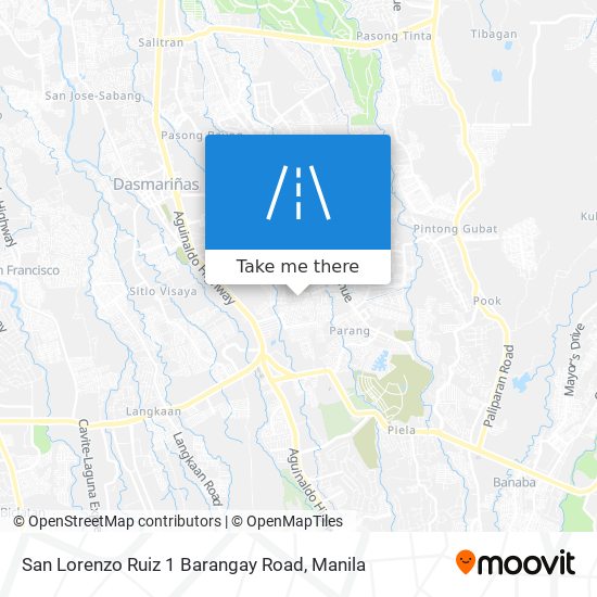 San Lorenzo Ruiz 1 Barangay Road map