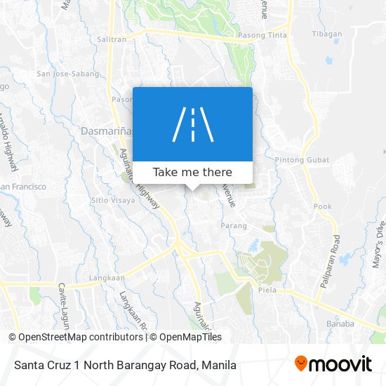 Santa Cruz 1 North Barangay Road map