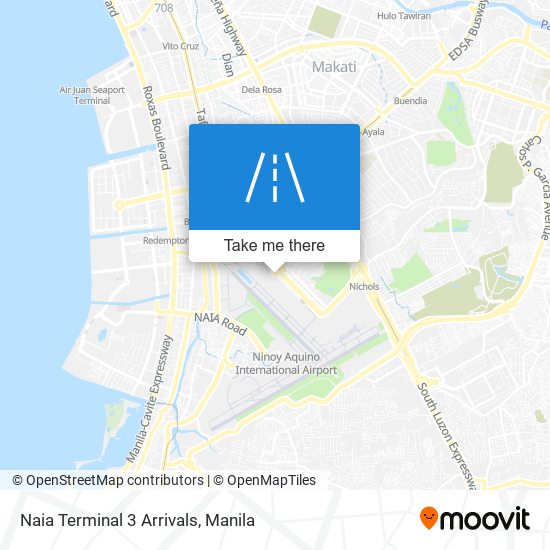 Naia Terminal 3 Arrivals map