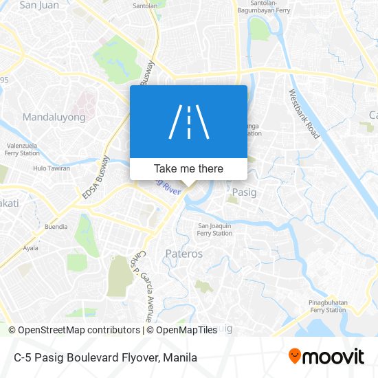 C-5 Pasig Boulevard Flyover map