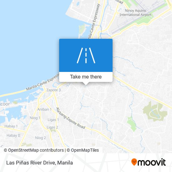 Las Piñas River Drive map