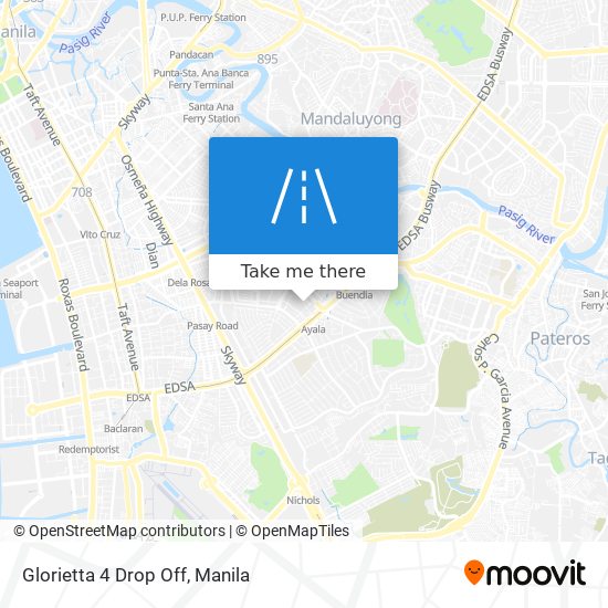 Glorietta 4 Drop Off map