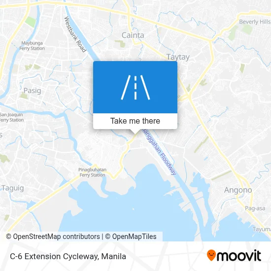 C-6 Extension Cycleway map