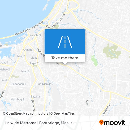 Uniwide Metromall Footbridge map