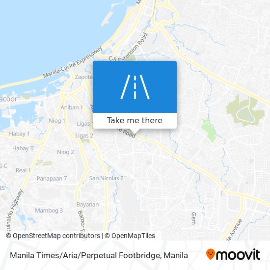 Manila Times / Aria / Perpetual Footbridge map