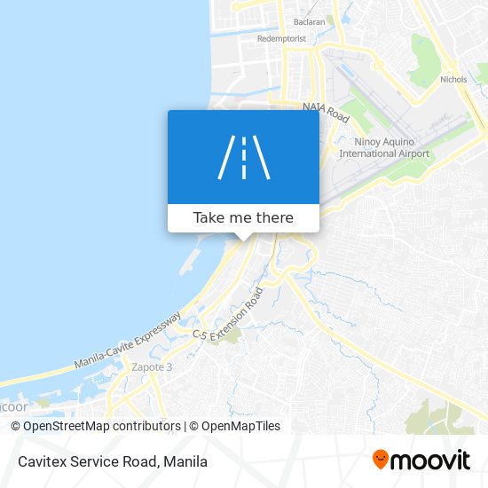 Cavitex Service Road map