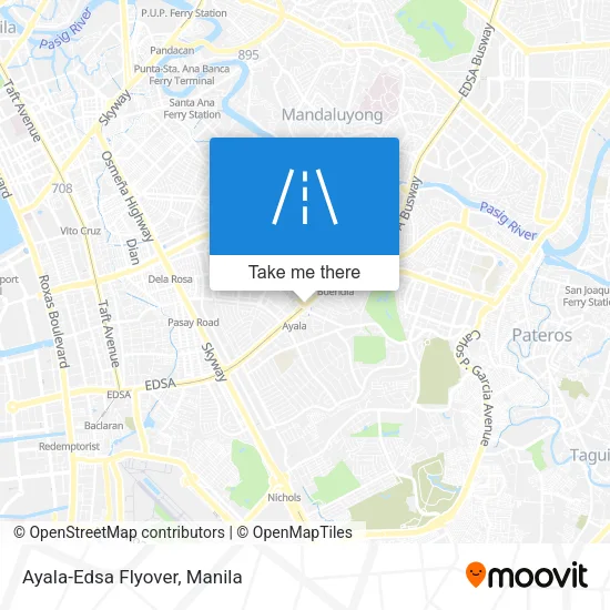 Ayala-Edsa Flyover map