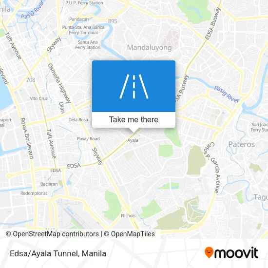 Edsa/Ayala Tunnel map