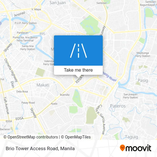Brio Tower Access Road map