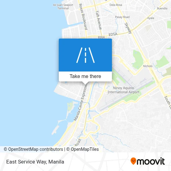 East Service Way map