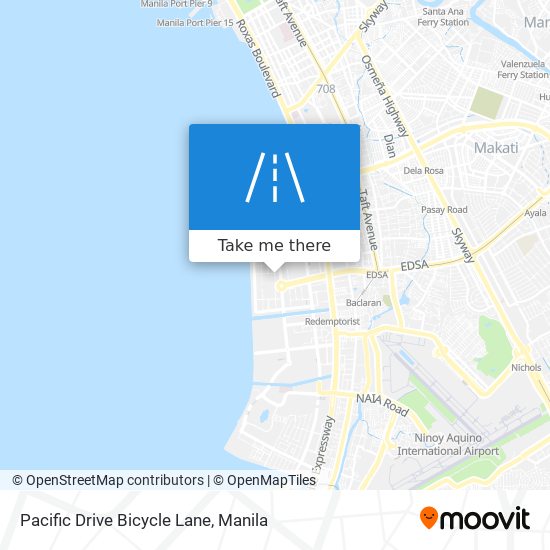 Pacific Drive Bicycle Lane map