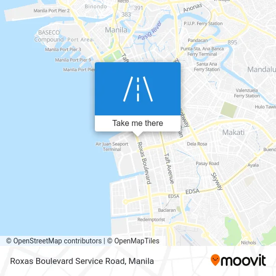 Roxas Boulevard Service Road map