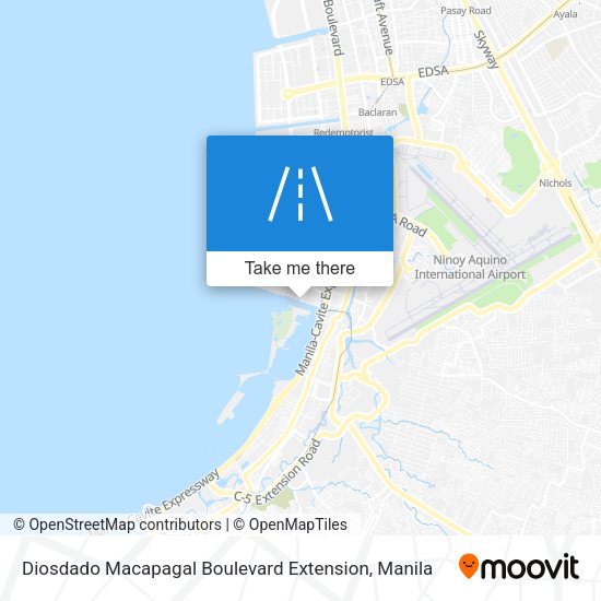 Diosdado Macapagal Boulevard Extension map