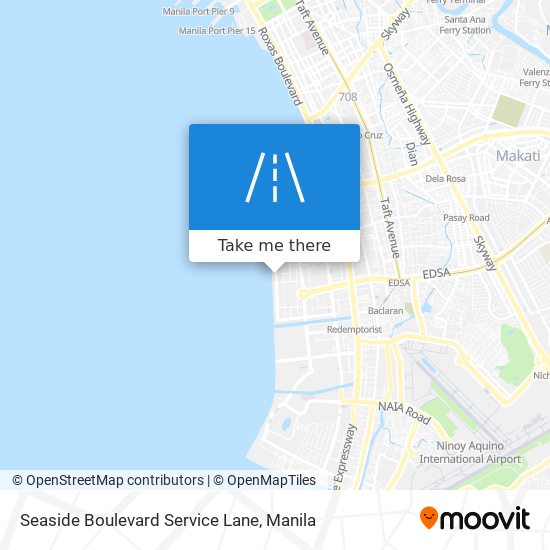 Seaside Boulevard Service Lane map