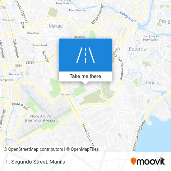 F. Segundo Street map