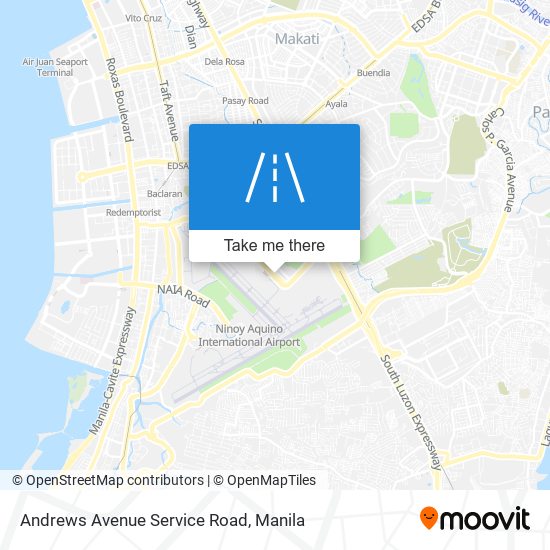 Andrews Avenue Service Road map