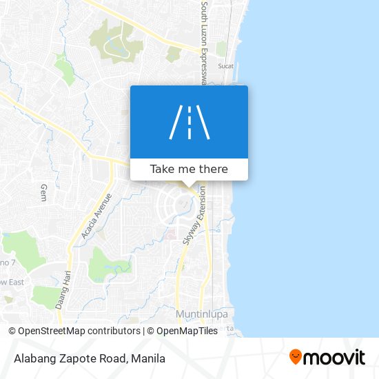 Alabang Zapote Road map
