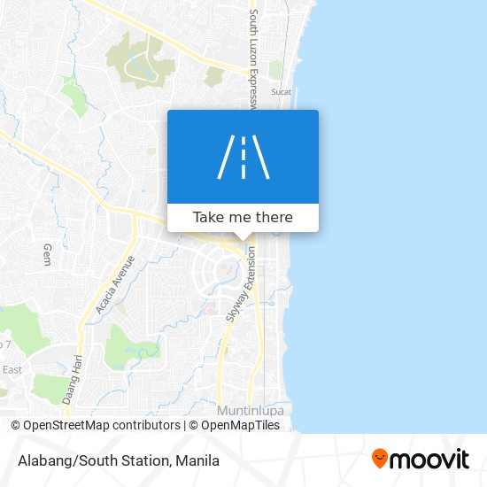 Alabang/South Station map