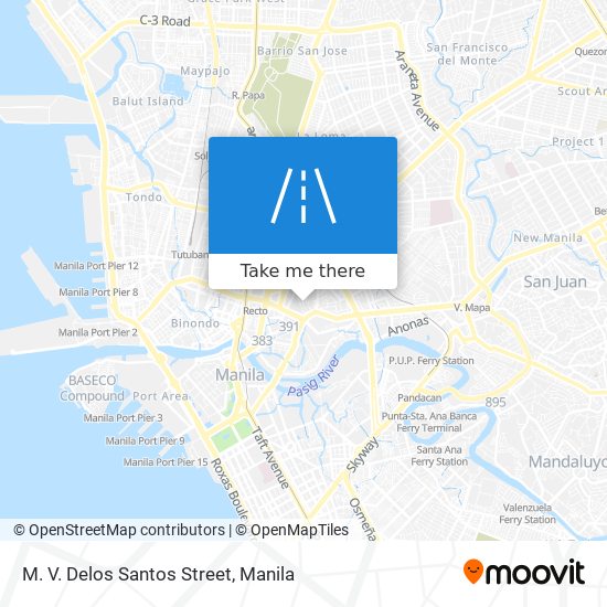 M. V. Delos Santos Street map