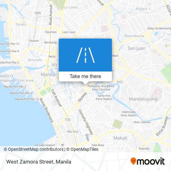 West Zamora Street map