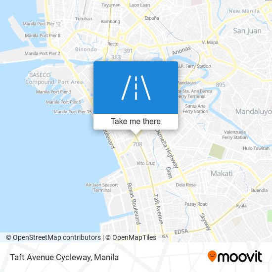 Taft Avenue Cycleway map