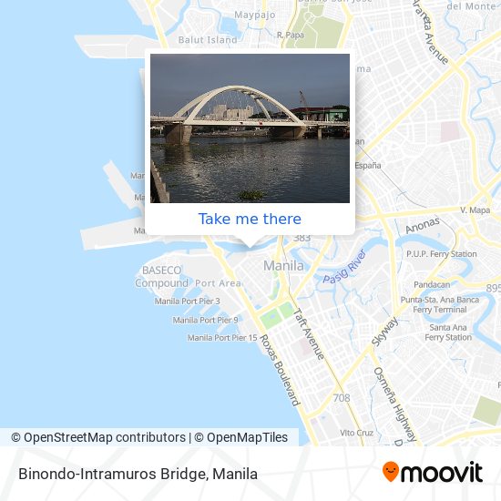 Binondo-Intramuros Bridge map