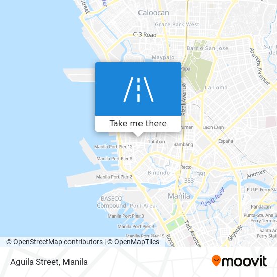 Aguila Street map
