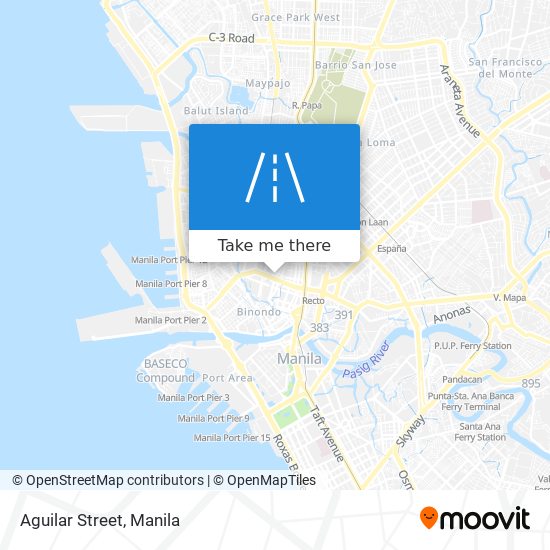 Aguilar Street map