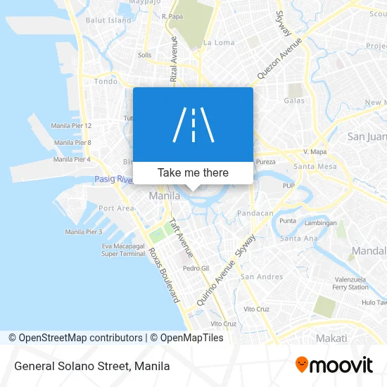 How to get to General Solano Street, Manila by bus or train?