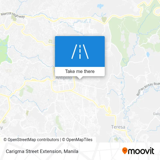 Carigma Street Extension map