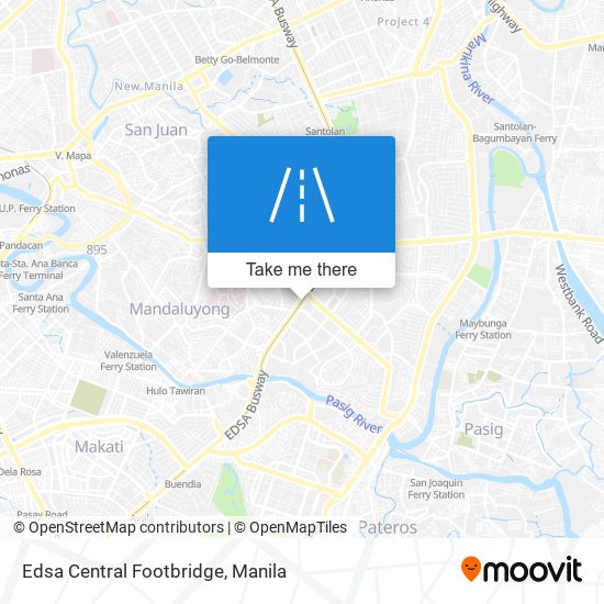 Edsa Central Footbridge map